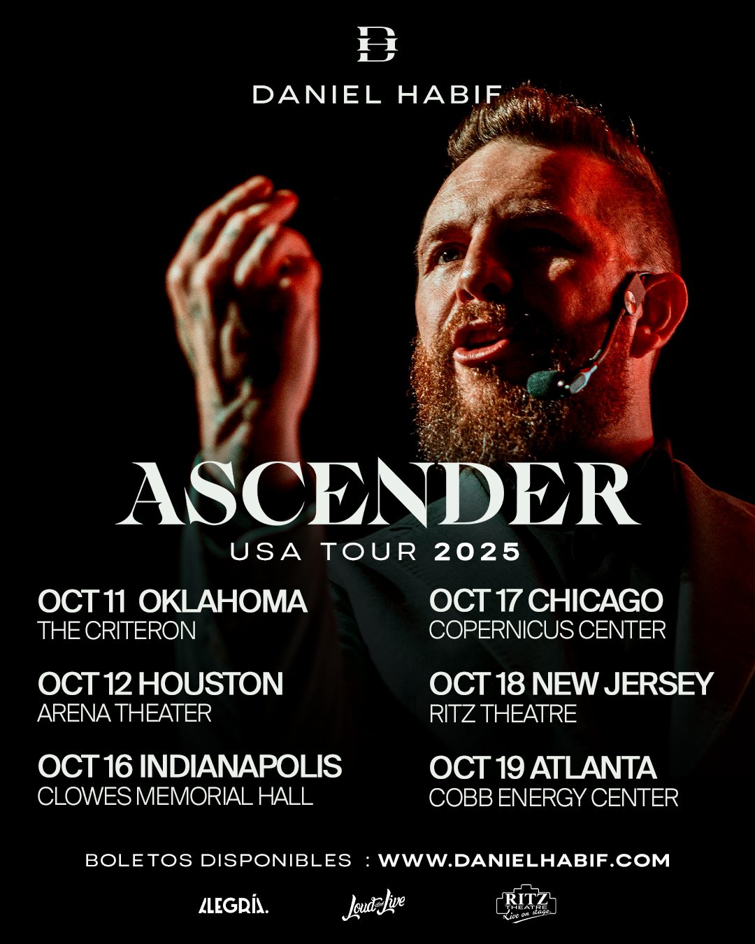 Daniel Habif ASCENDER Tour Poster